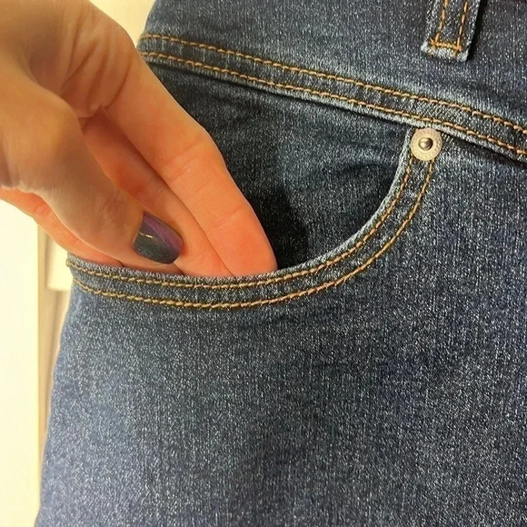 Modcloth Karaoke Seamstress Stretch Mini Denim Skirt Size 16 - Picture 8 of 10